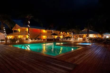A nighttime view of Little Cayman Beach Resort