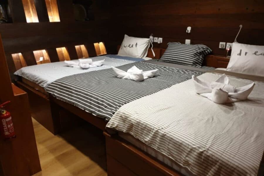 Twin Share (Twin Beds/Double Bed Convertible) + Single Bed Lower Deck - image Twin Share (Twin Beds/Double Bed Convertible) + Single Bed Lower Deck - image