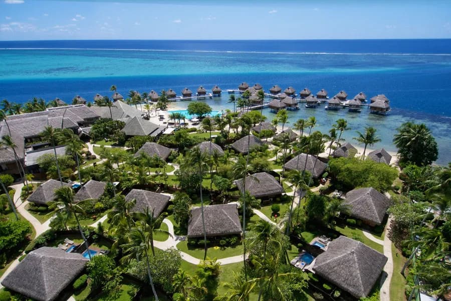 An aerial view of Manava Beach Resort & Spa Moorea An aerial view of Manava Beach Resort & Spa Moorea