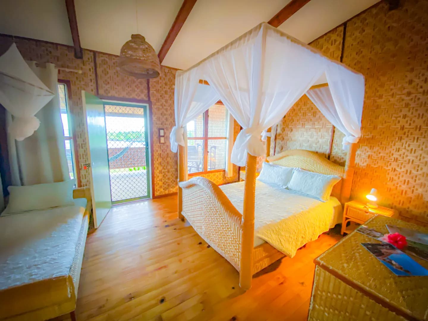 Deluxe bungalow interior at Tufi Resort Papua New Guinea Deluxe bungalow interior at Tufi Resort Papua New Guinea