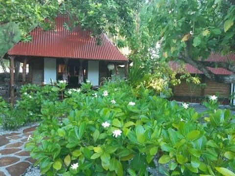 Bungalows nestled in the jungle at Motu Aito Paradise Bungalows nestled in the jungle at Motu Aito Paradise