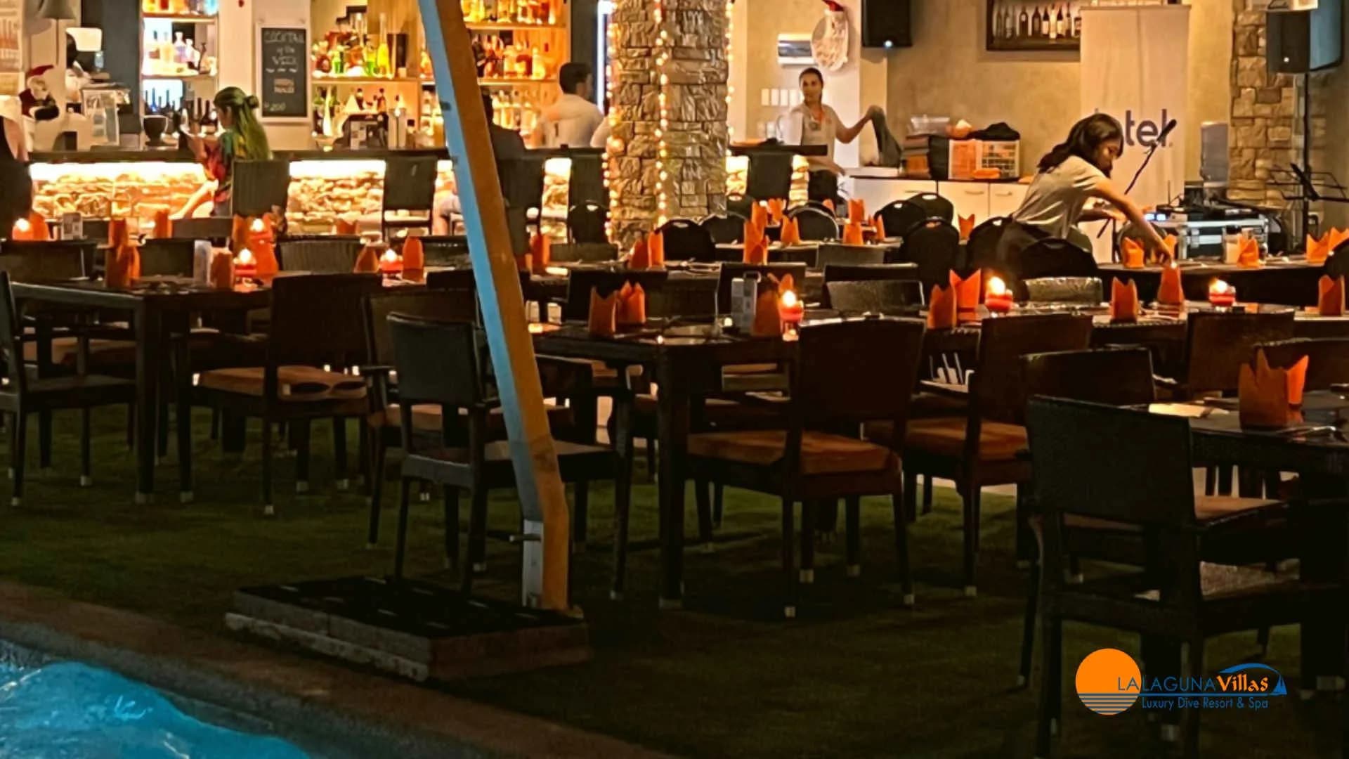 Dining area with chairs and tables Dining area with chairs and tables